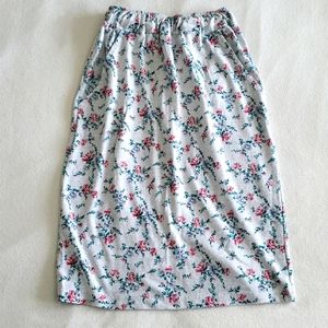 Vintage Floral Pencil Skirt Small